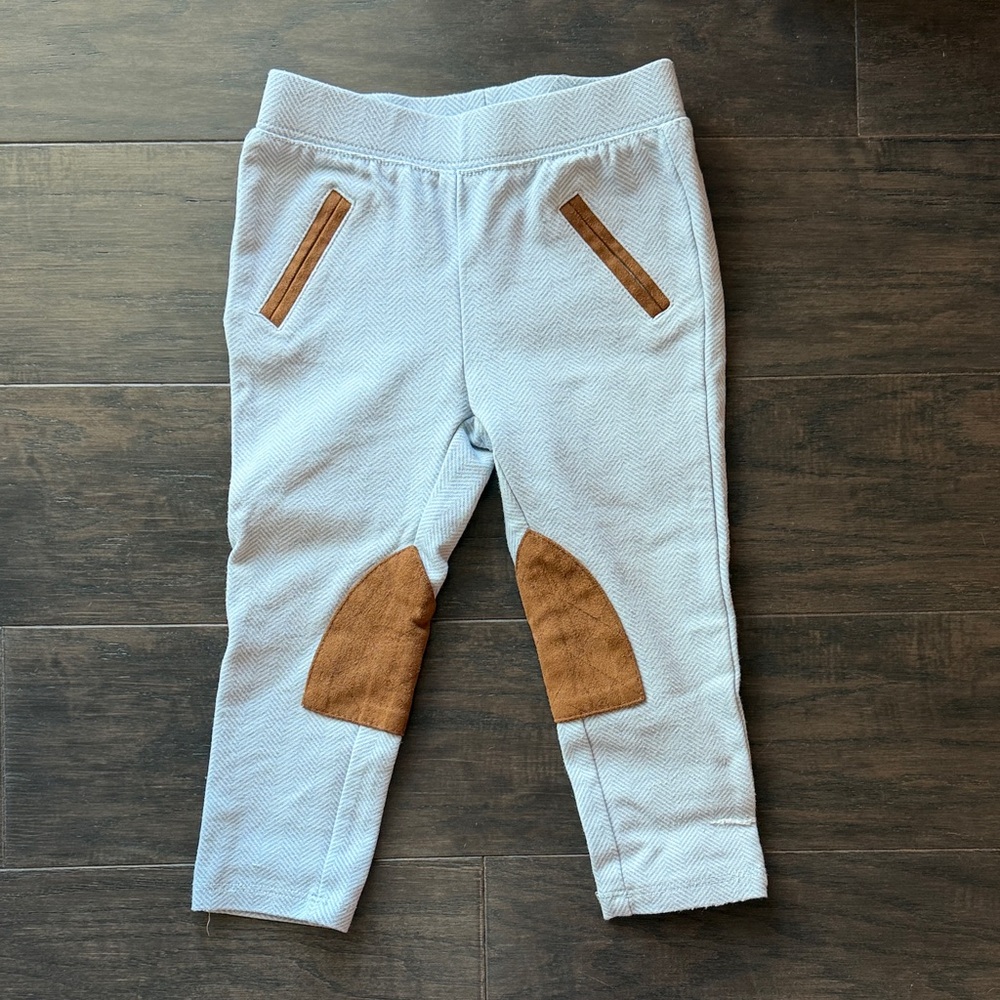 Kids' White and Brown Leggings
